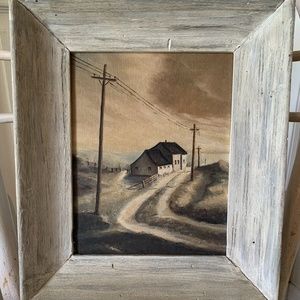 ALFRED HUTTY PAINTING COASTAL COTTAGE OIL / CANVAS BOARD SOUTH CAROLINA NEW YORK